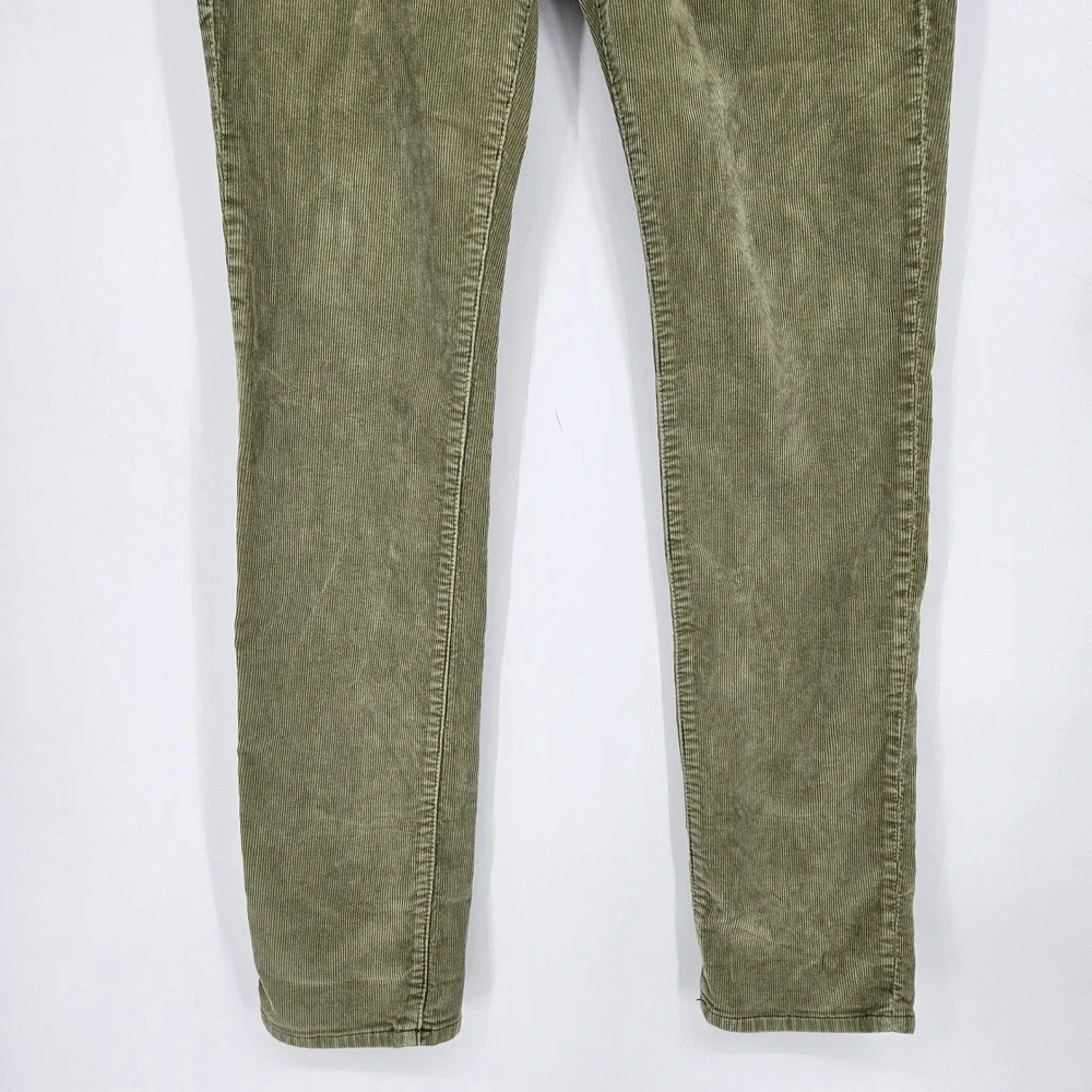 True Religion Corduroy Pants Mens 29 Green Relaxed Slim Jeans Geno Stretch